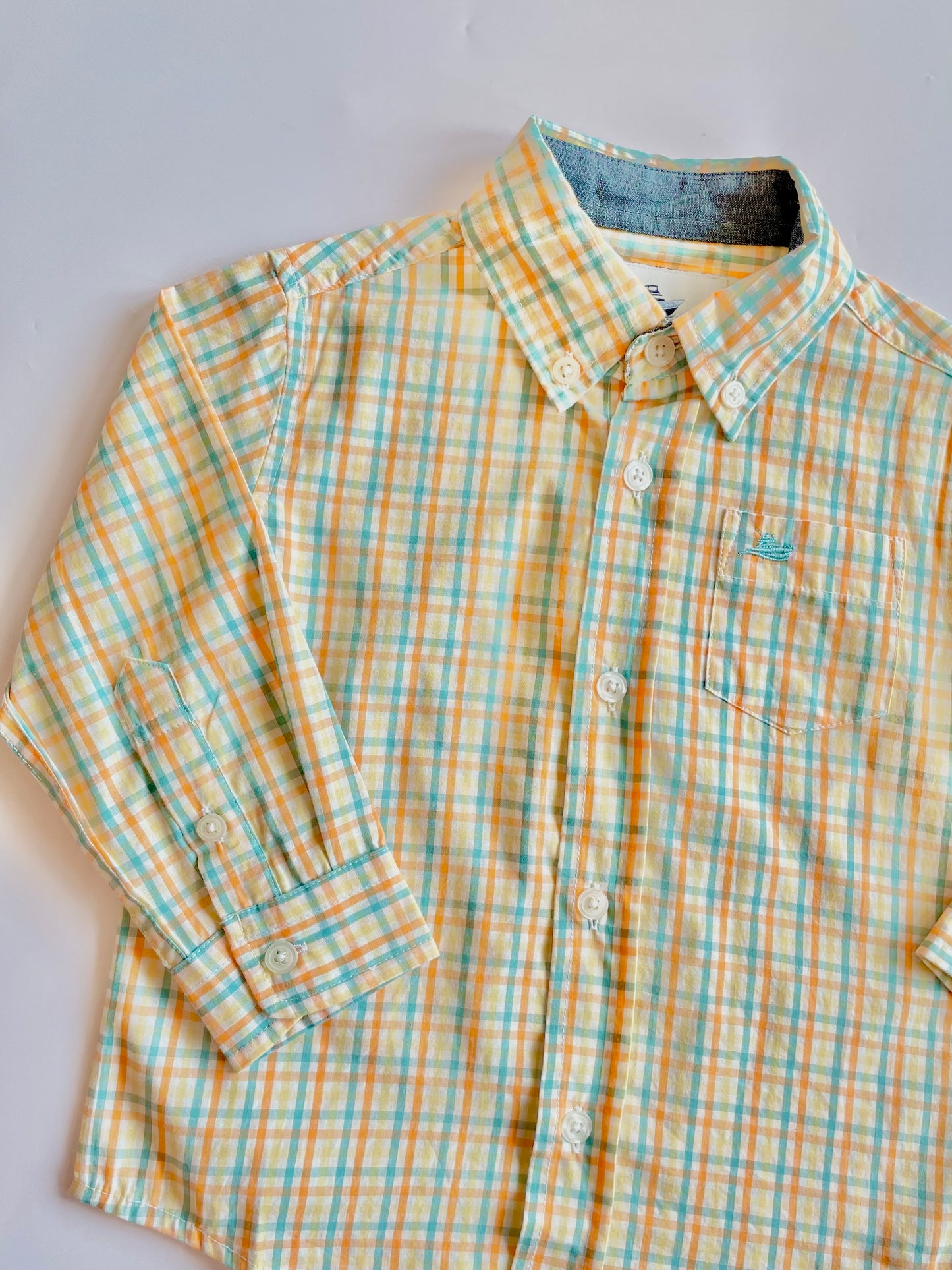 Dress Shirt-Orange,Turquoise