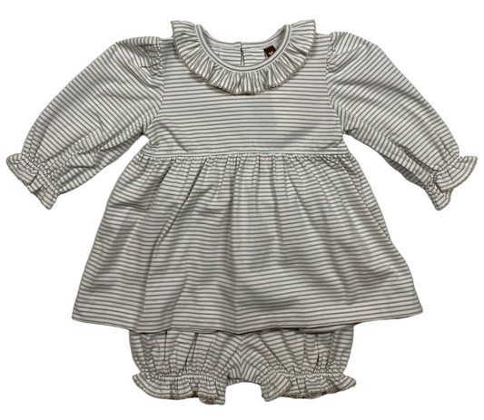 Khaki Stripe Bloomer Set