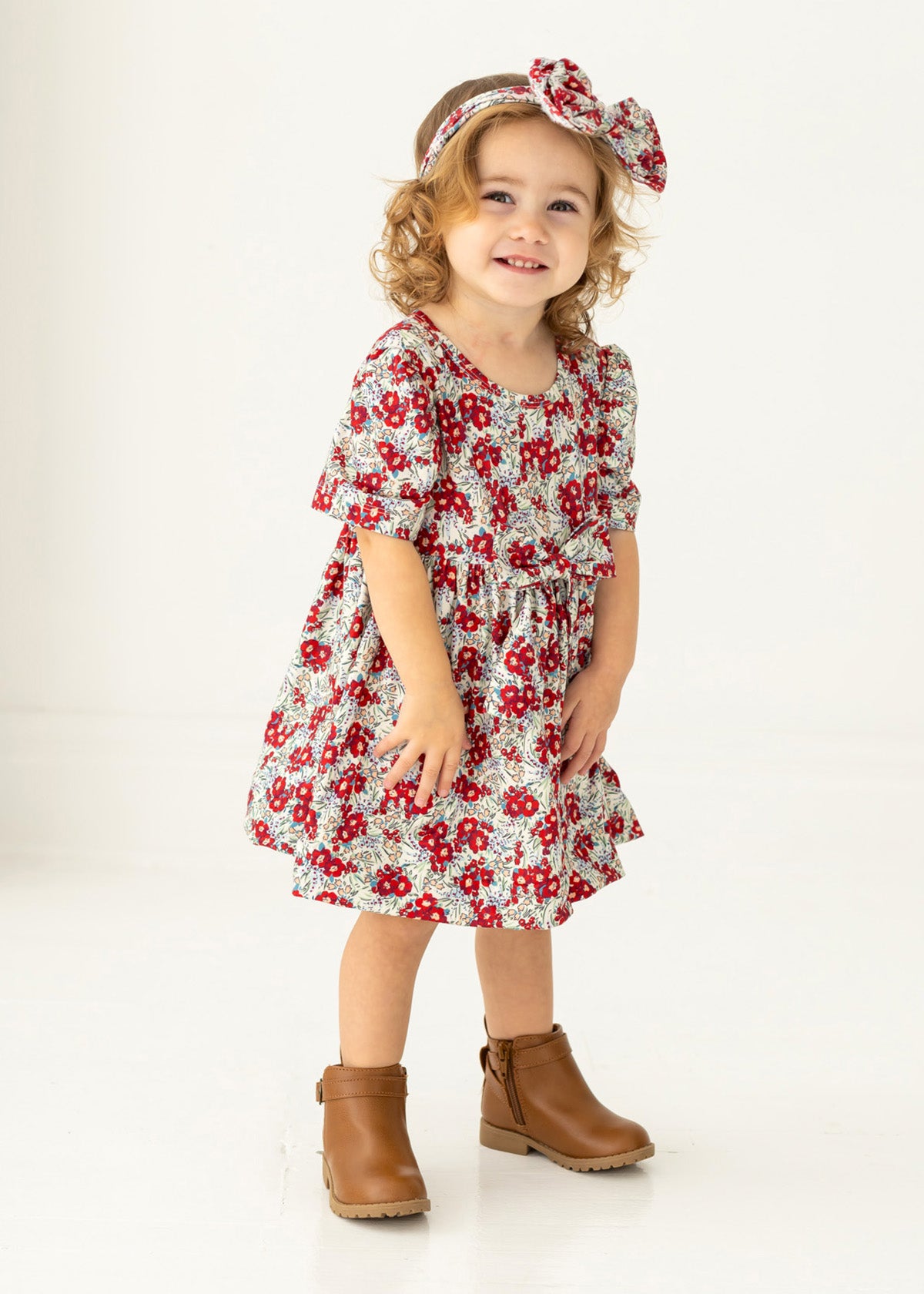 Holly Dress-Floral w/Bow