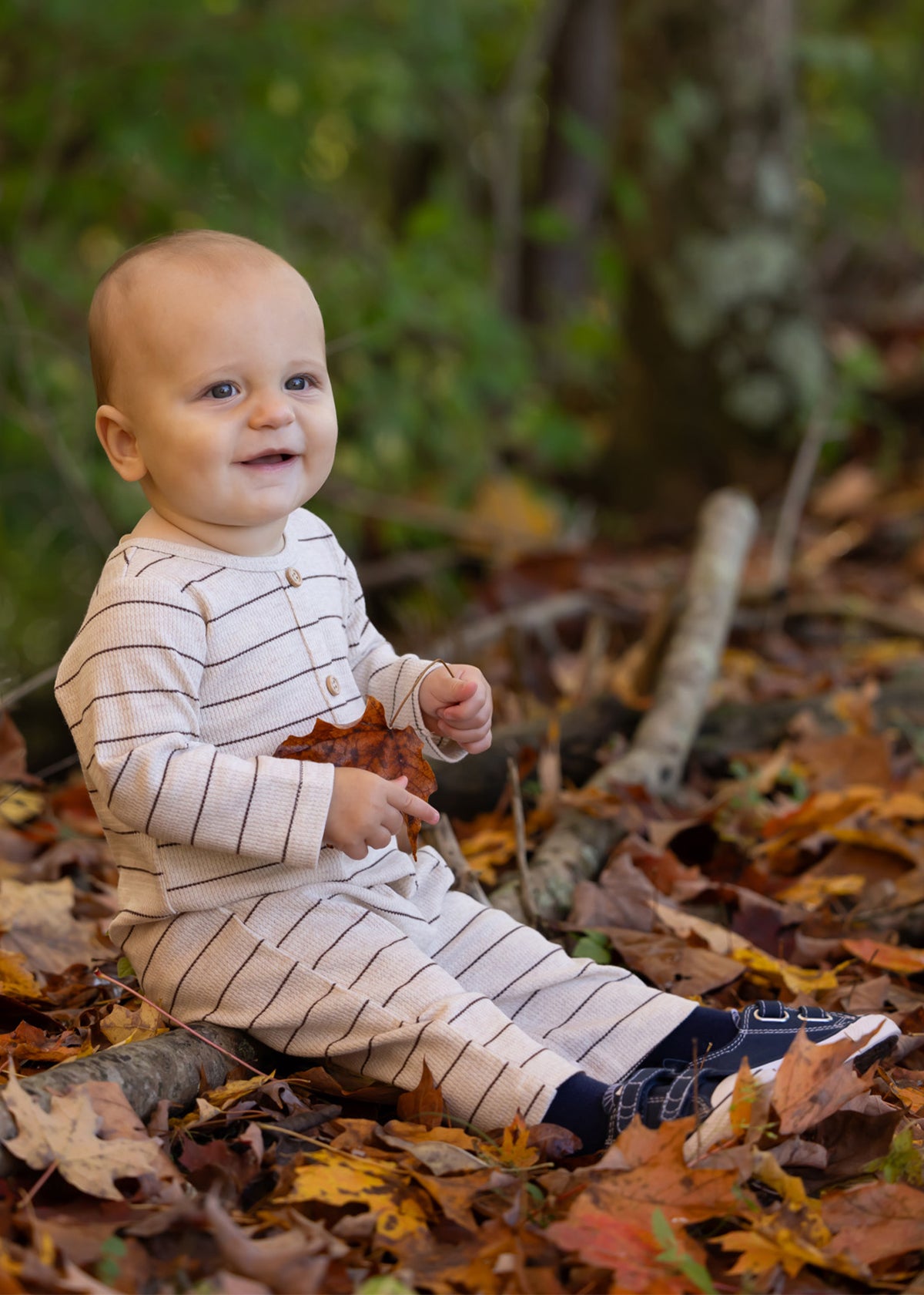 Brothers Romper-Ivory