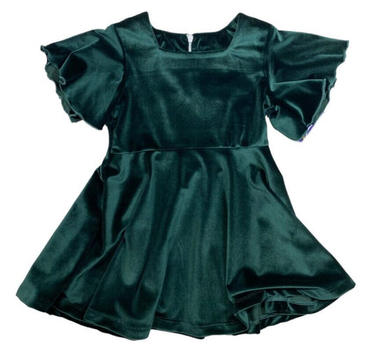 Velvet Dress-Green