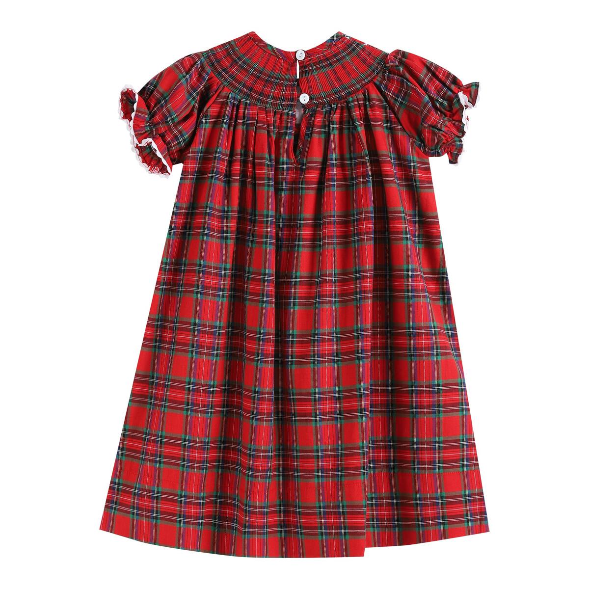 Christmas Plaid Bishop Dress