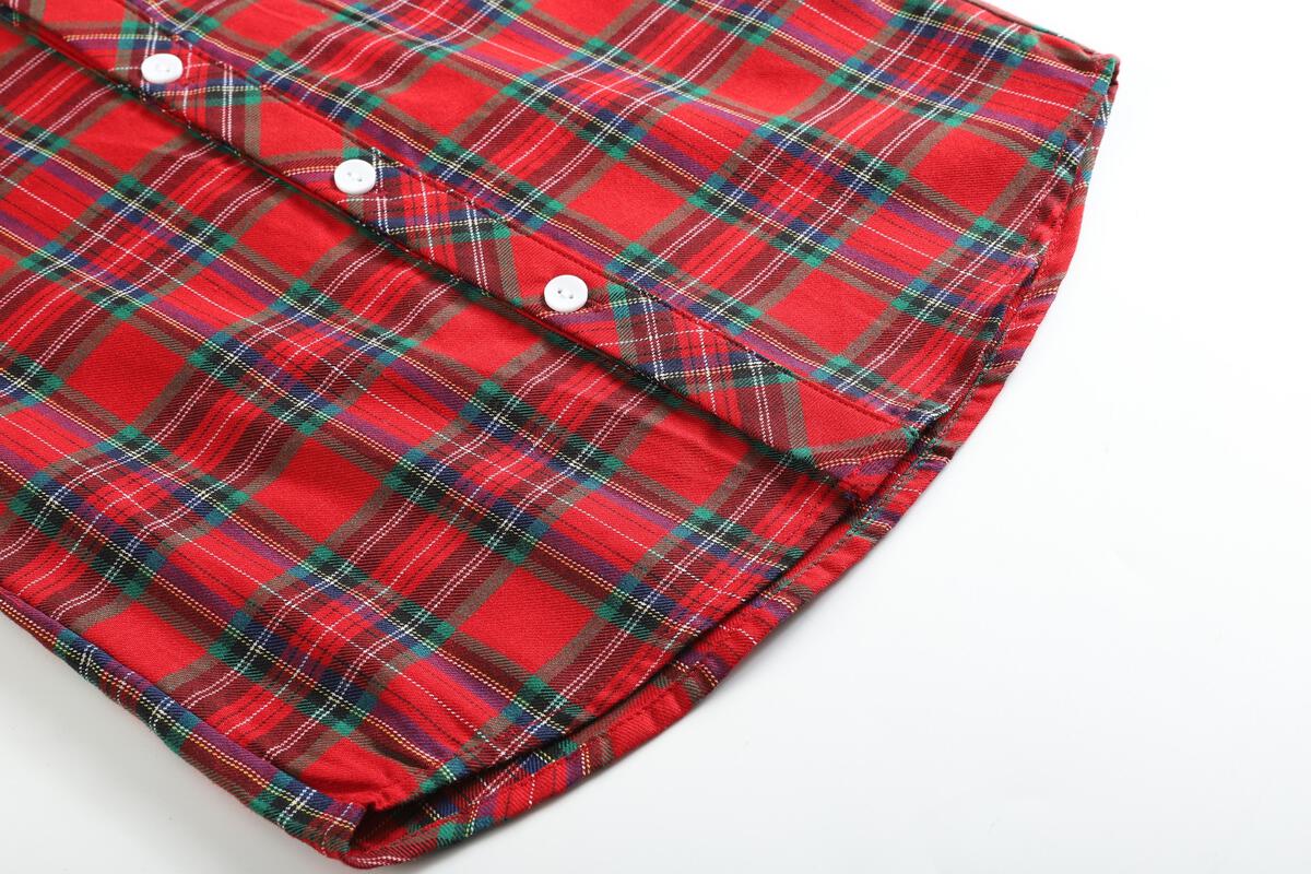 Red/Green Button Up