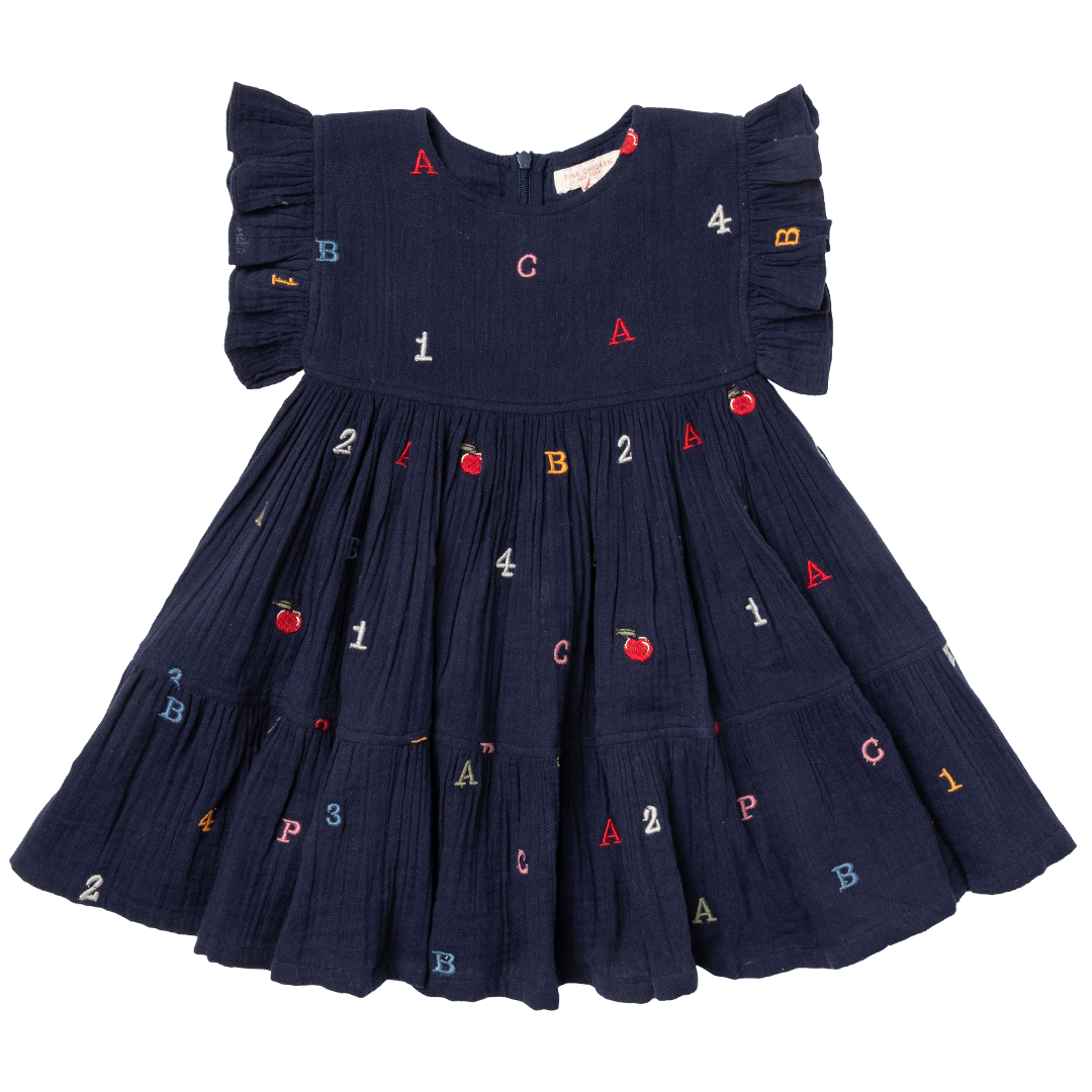 Alphabet Embroidery Dress
