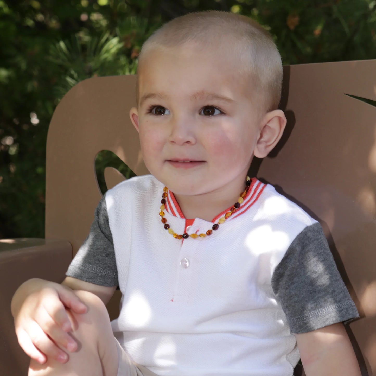 Amber Teething Necklace Multi - Multi Polished