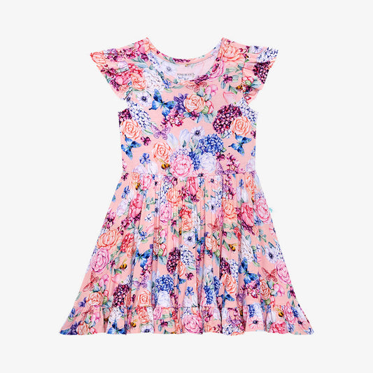 Lyric-Cap Sleeve Ruffled Twirl Dress