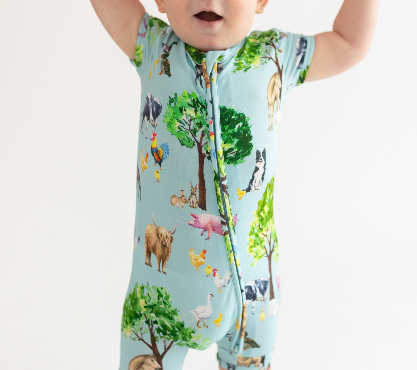 Brayden Zippered Shortie Romper