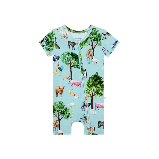 Brayden Zippered Shortie Romper